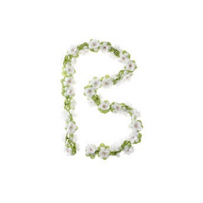 Slinger bloem Wit 120cm