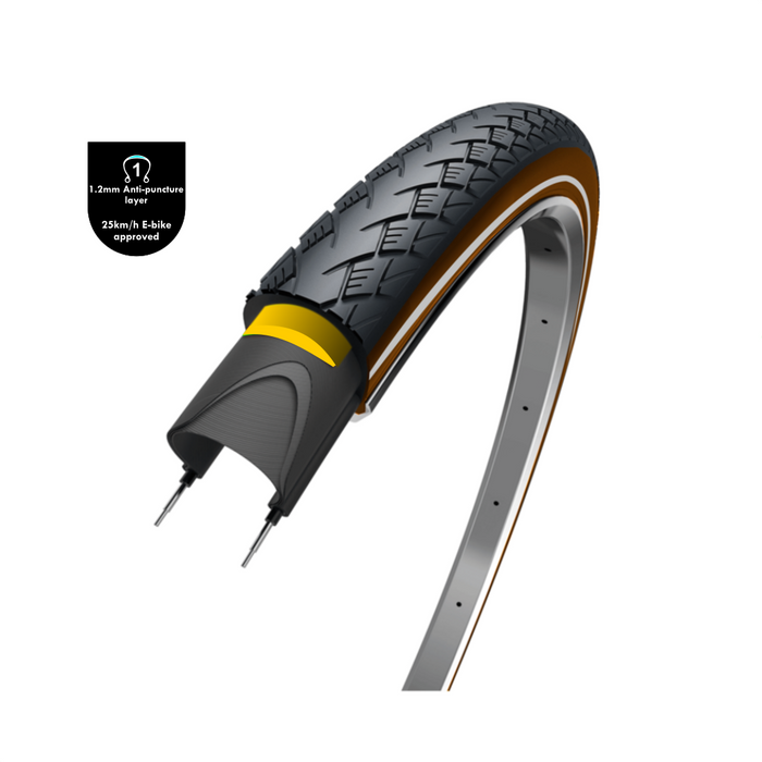 WOLFF 28x1.75 W3116 1.2mm zw/br