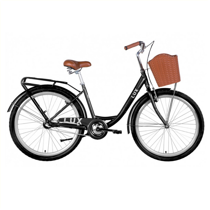 Lux 26" fiets zwart 3 speed