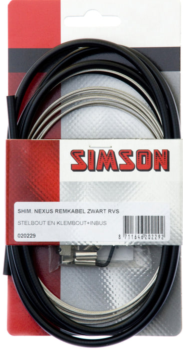 Simson Nexus remkabel RVS zwart