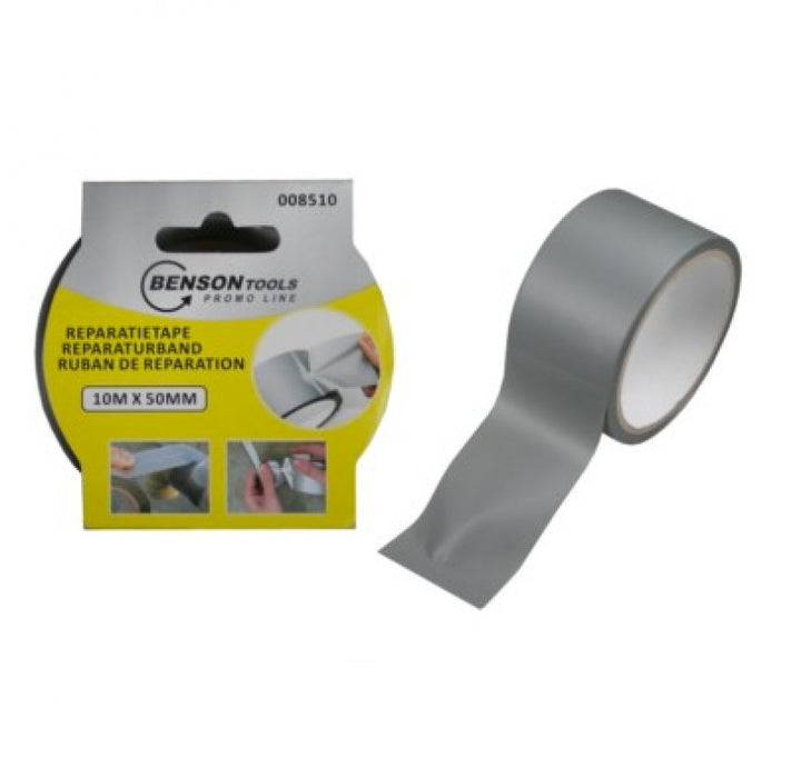 Tape 10 mtr. grijs