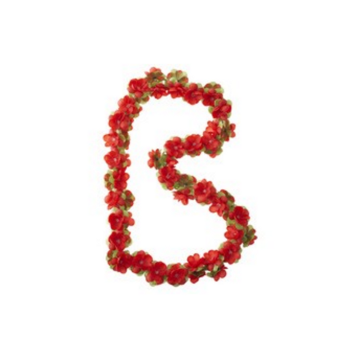 Slinger bloem Rood 170cm