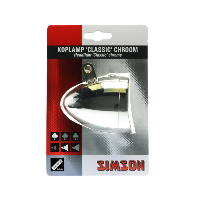 Simson koplamp Classic chroom VV