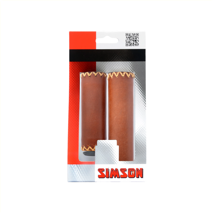 Simson handvatten LEER bruin VV