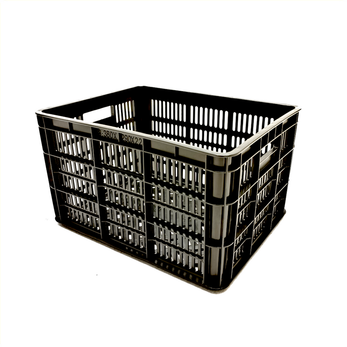 Krat zwart PVC 30L
