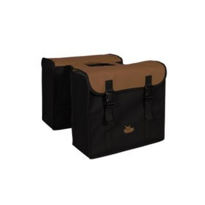 Tas dubbel zwart/bruin 34L