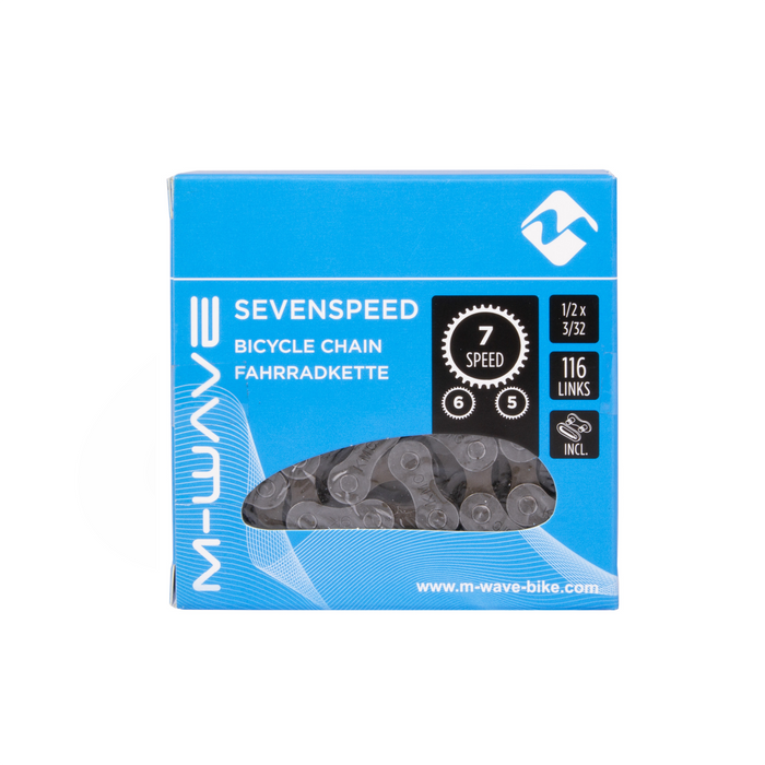 Ketting M-wave 7 sp grijs/bruin