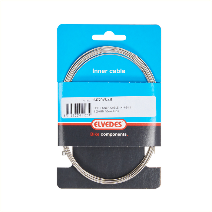 Binnenkabel RVS 4.00M Nippel 4x4