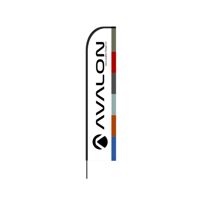 Beach vlag Avalon wit incl voet