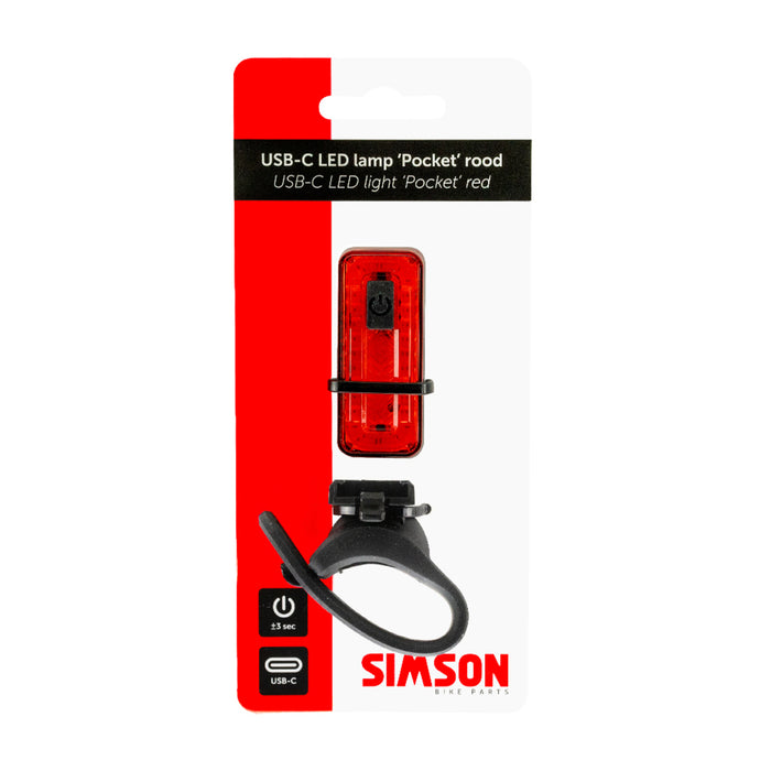 Simson USB-CLED 'Pocket' rood VV