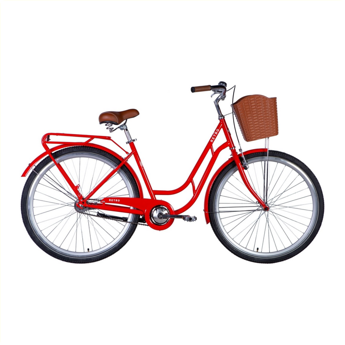 Retro 28" fiets rood
