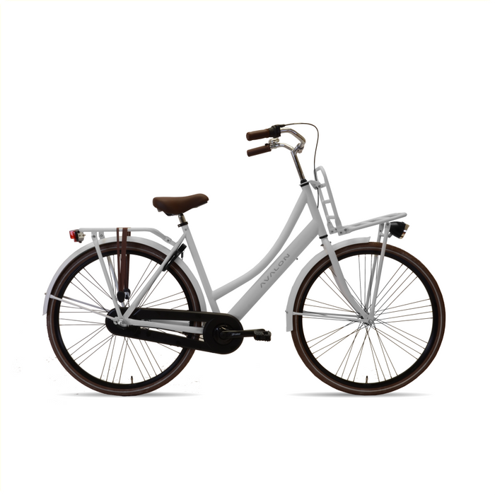 Up-Town staal dames 57cm Mat-wit