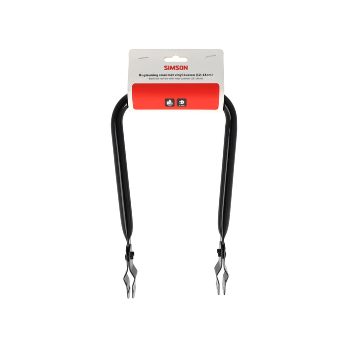 Simson rugleuning zwart smal