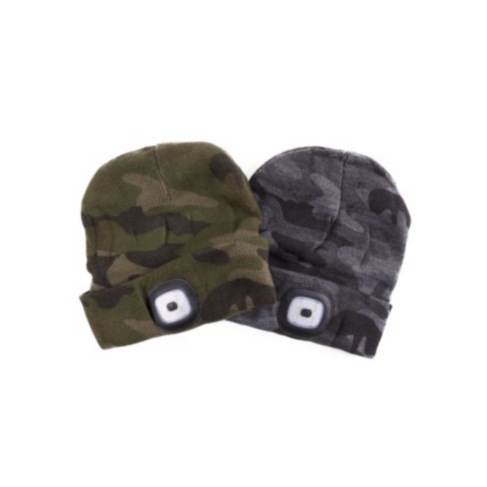 Muts met LED lamp camouflage